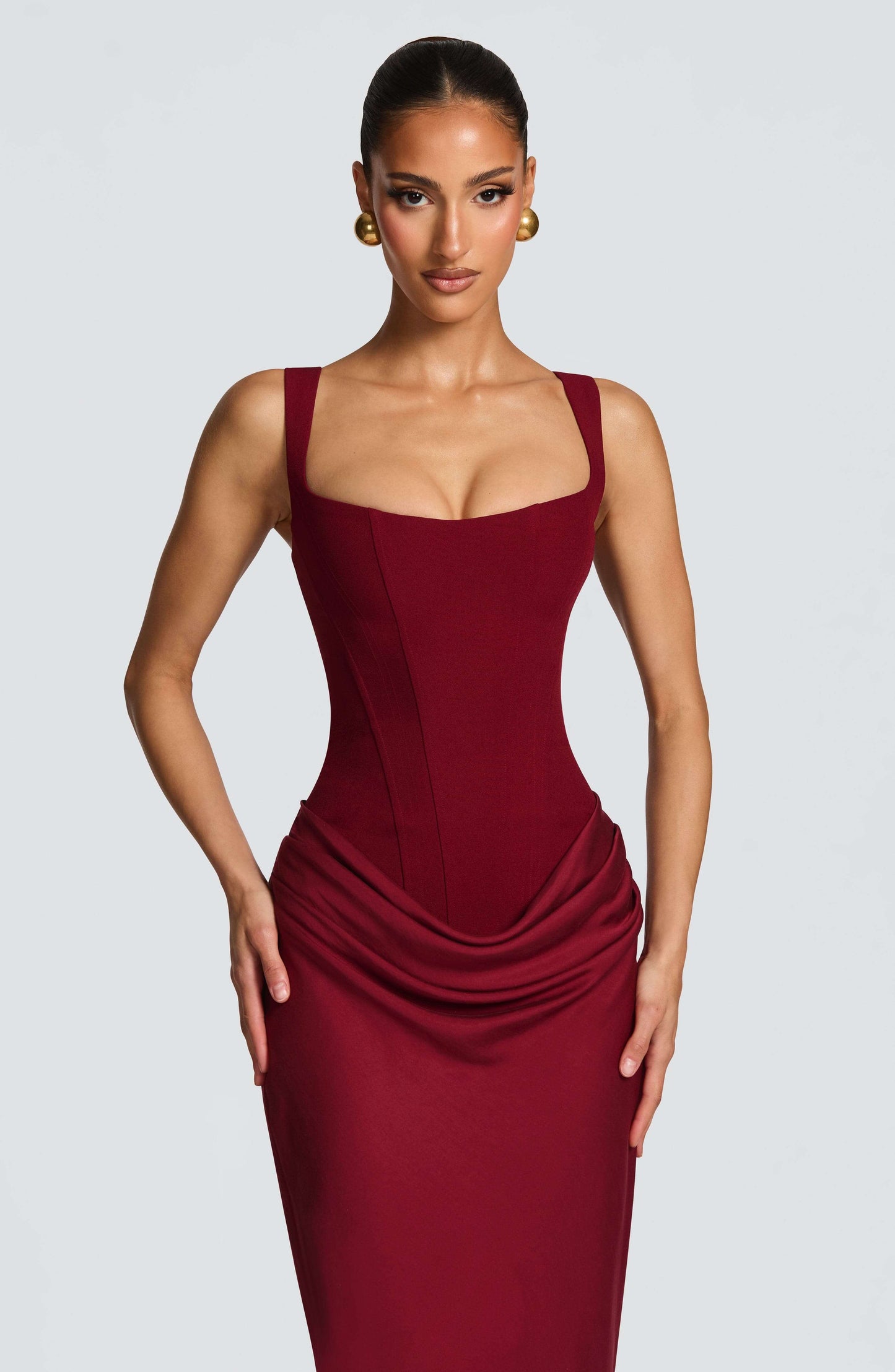 Édith | Corset Bodycon Maxi Wedding Guest Dress