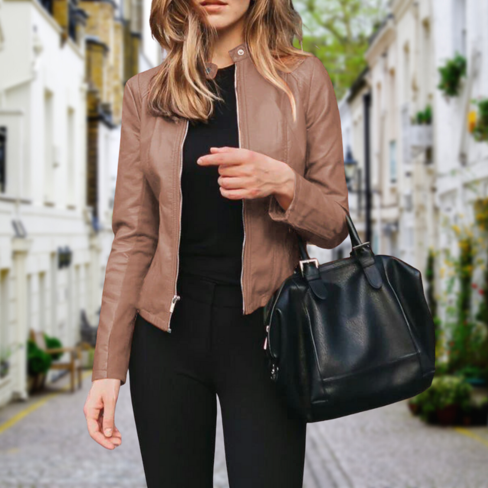 Astoria | Leather-Look Bomber Jacket