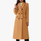 Nordvik double-breasted wool-look overcoat for women