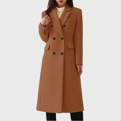 Nordvik long overcoat with notched lapels