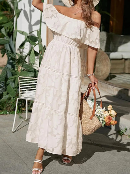 Sylvia | Off-Shoulder Tiered Ruffle Maxi Dress