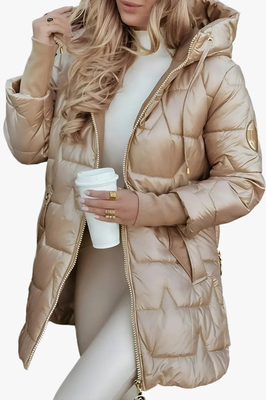 Wintra hooded quilted puffer jacket for women