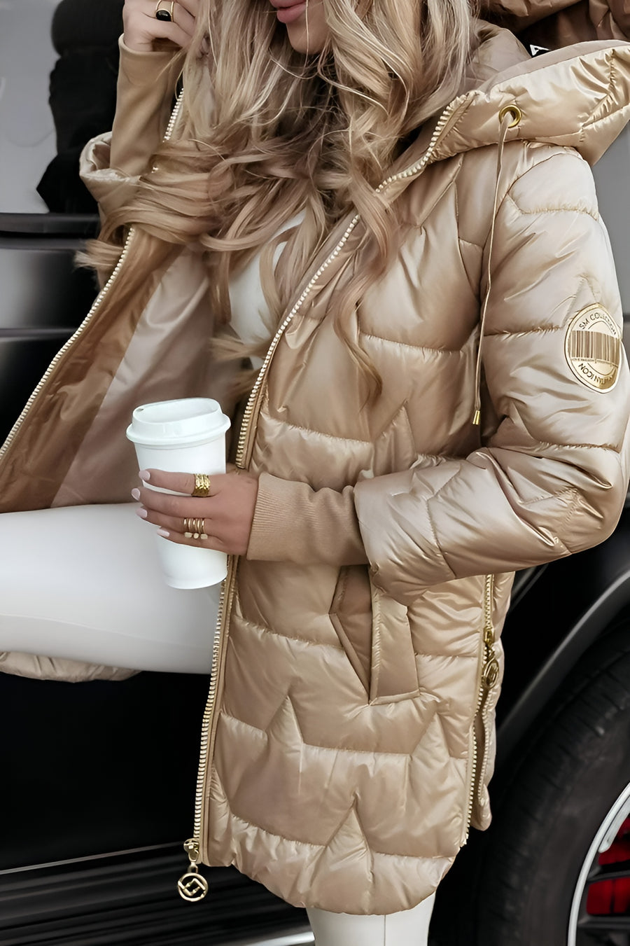Wintra | Hooded Quilted Puffer with Side Zips