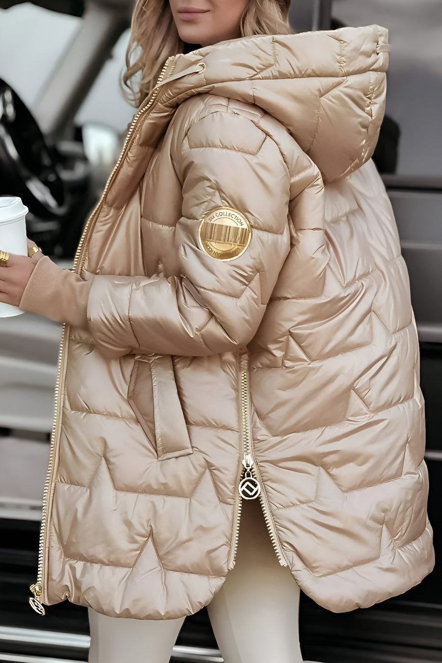 Wintra | Hooded Quilted Puffer with Side Zips