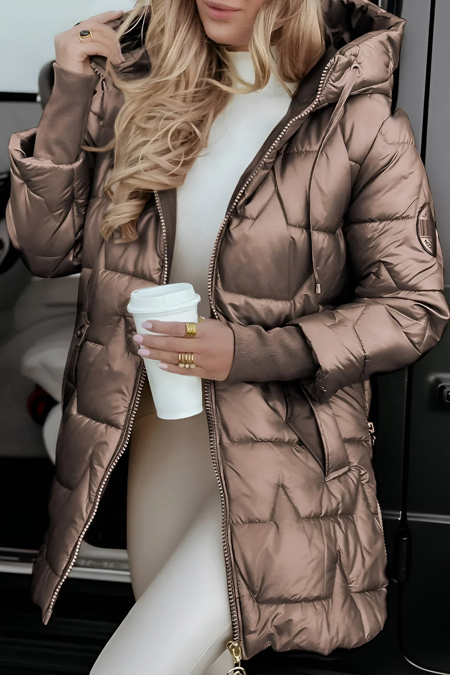 Wintra | Hooded Quilted Puffer with Side Zips