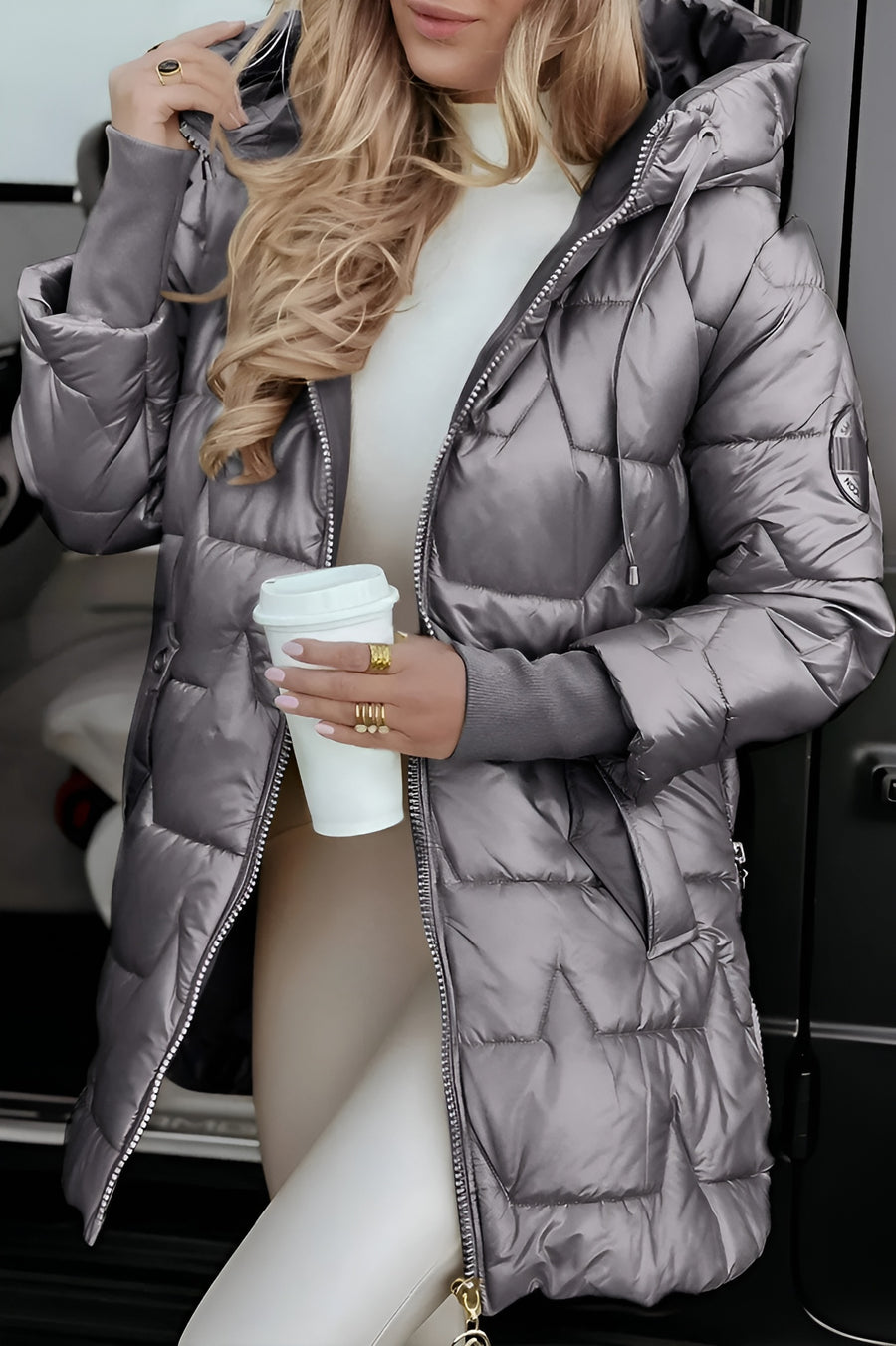 Wintra | Hooded Quilted Puffer with Side Zips