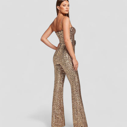 Tressa | Sequin Wide Leg Evening Jumpsuit