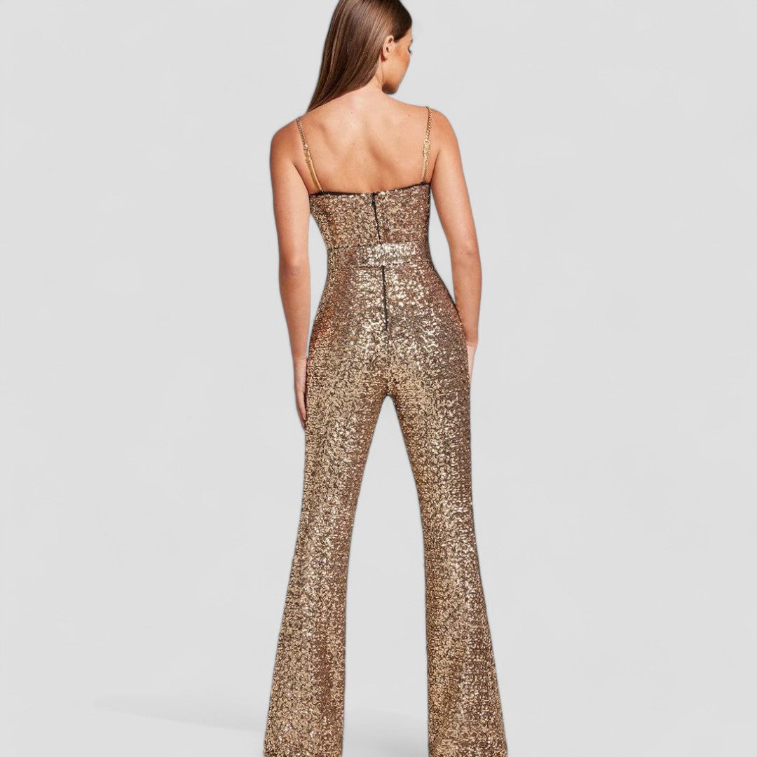 Tressa | Sequin Wide Leg Evening Jumpsuit