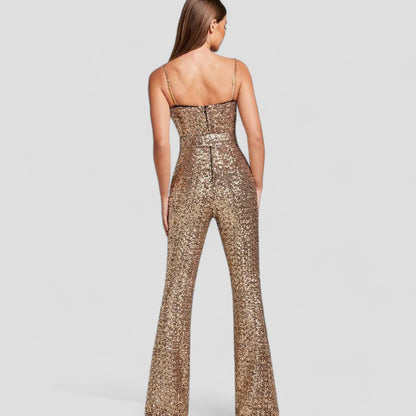 Tressa | Sequin Wide Leg Evening Jumpsuit
