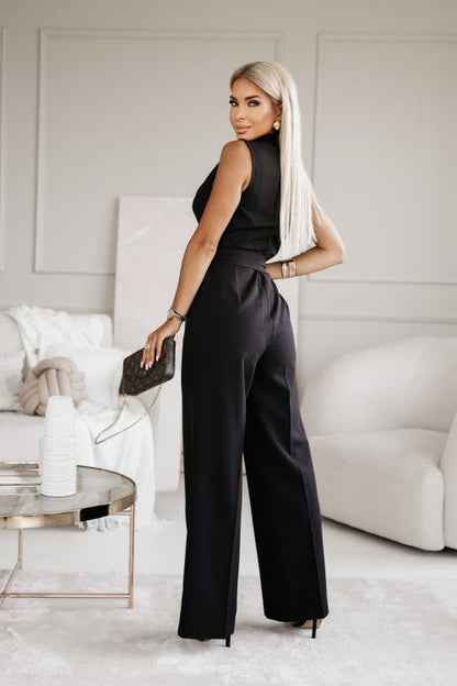 Miralyn | Sleeveless Wrap Wide Leg Jumpsuit