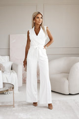 Miralyn | Sleeveless Wrap Wide Leg Jumpsuit