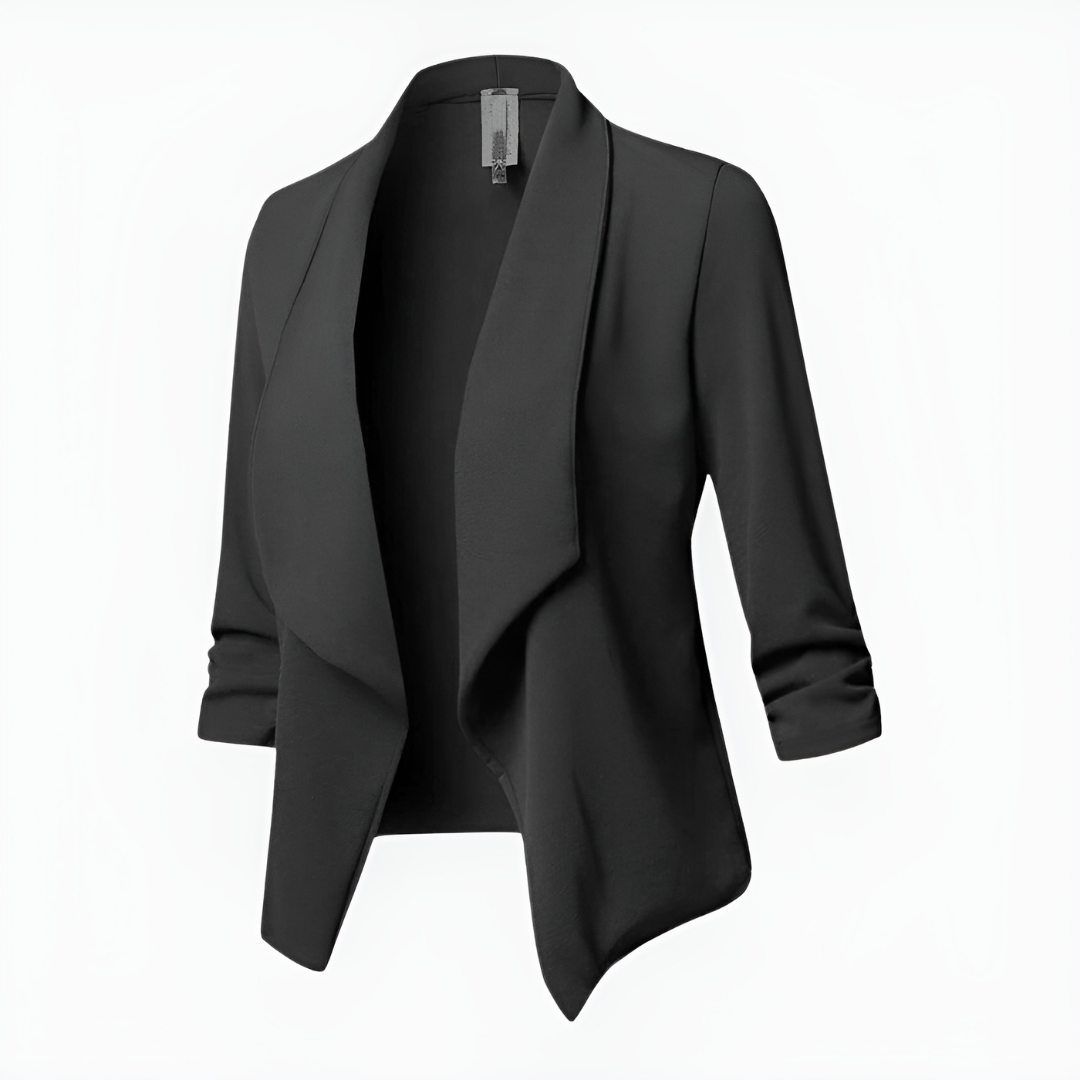 Rhoswen women's open-front shawl-collar blazer