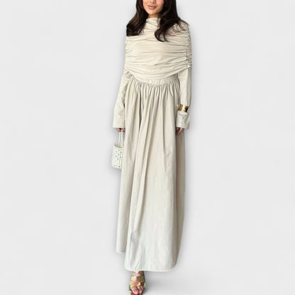 Long sleeve high-neck maxi dress, view 5