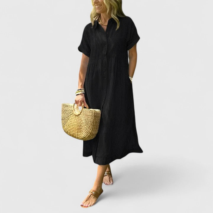 Claribel | Long Striped Midi Dress